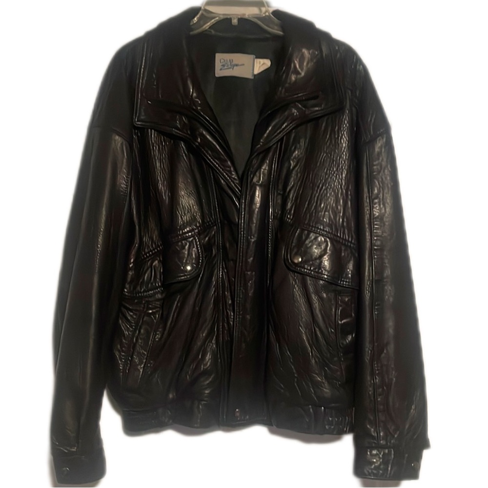 Men Vintage Club Europe Genuine Leather Jacket 42